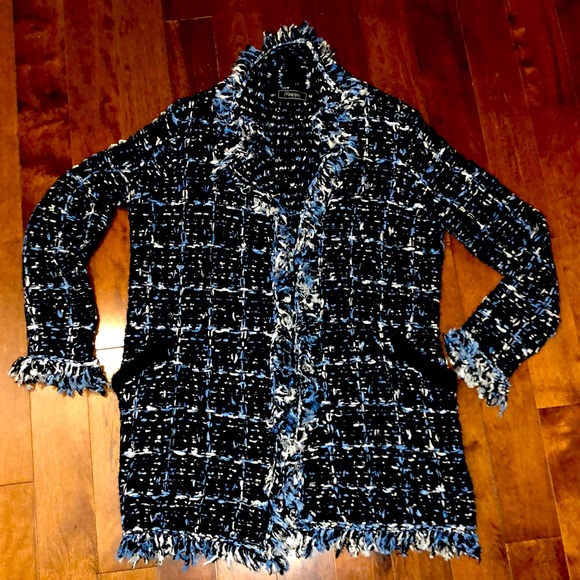 Minkas Jackets & Blazers - Minkas fringed Sweater Jacket